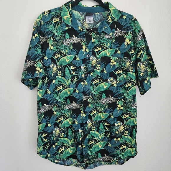 Star Wars Disney R2D2 Millenium Falcon Hawaiian Shirt Mens Sz M - Picture 1 of 10